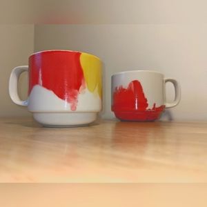 Hand-painted Stackable Coffee Mugs